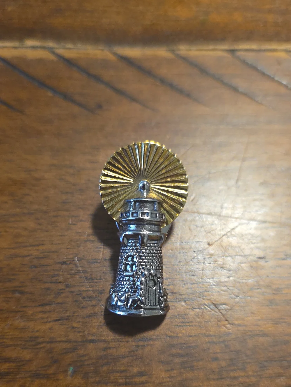 Avon Silver & Gold Lighthouse Brooch